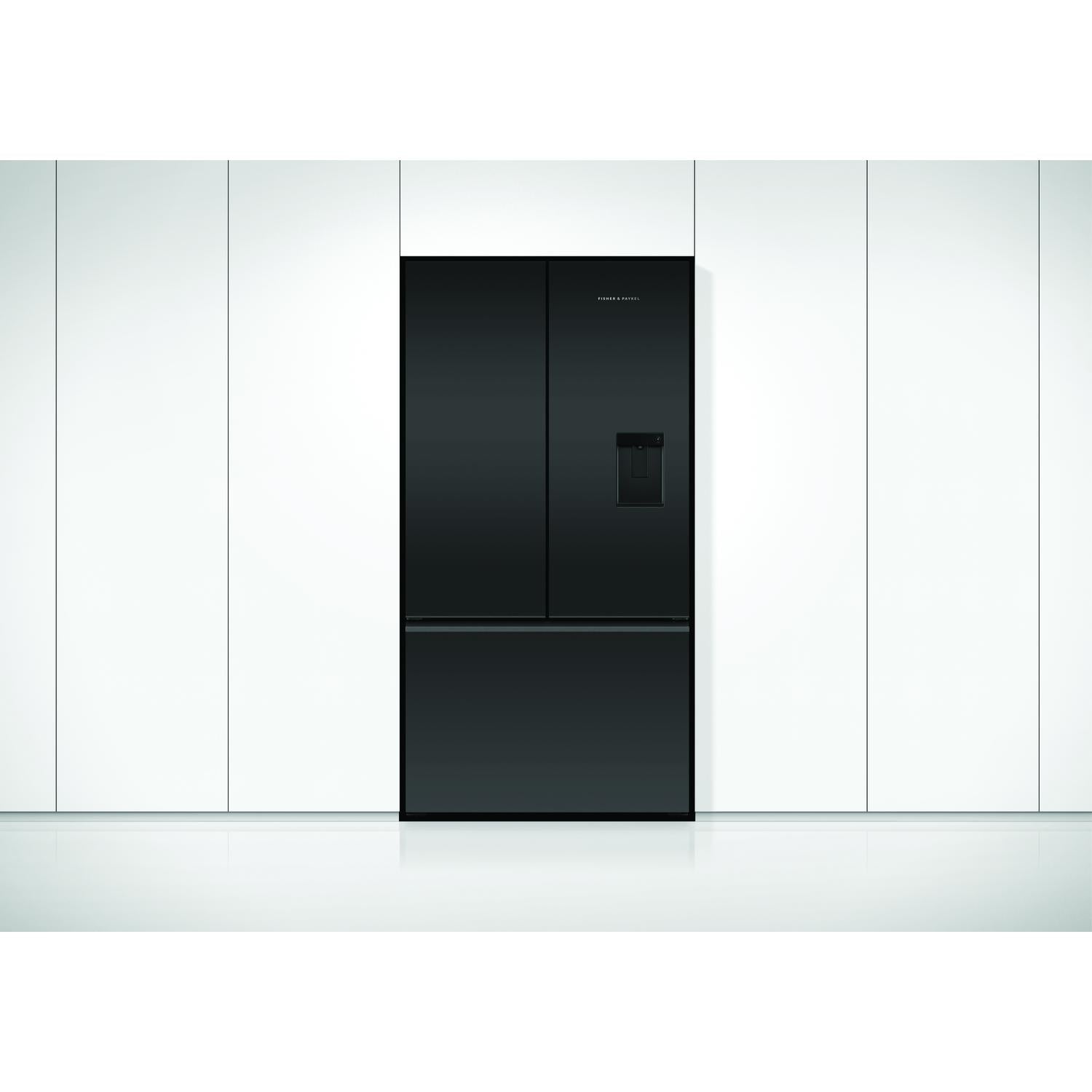 Fisher & Paykel RF540AZUB6 90cm 70/30 Frost Free American Fridge Freezer - Black Stainless Steel
