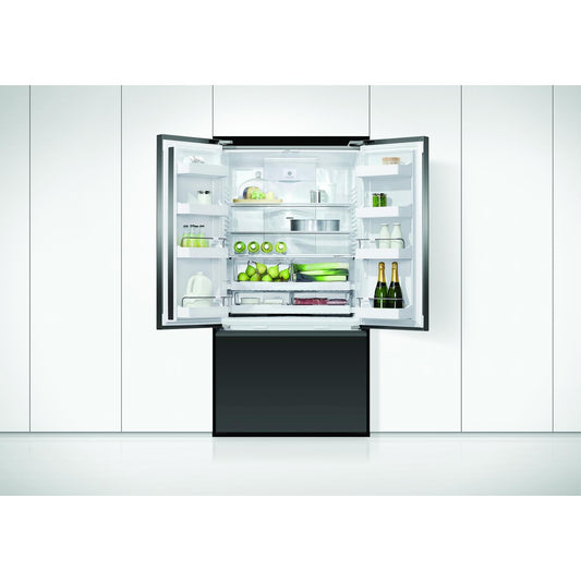 Fisher & Paykel RF540AZUB6 90cm 70/30 Frost Free American Fridge Freezer - Black Stainless Steel