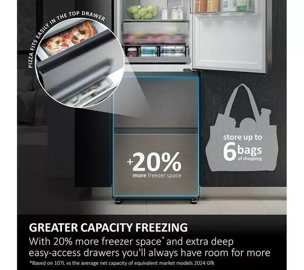 Haier HTR3518ENMWK 60/40 Total Frost Free Fridge Freezer - White