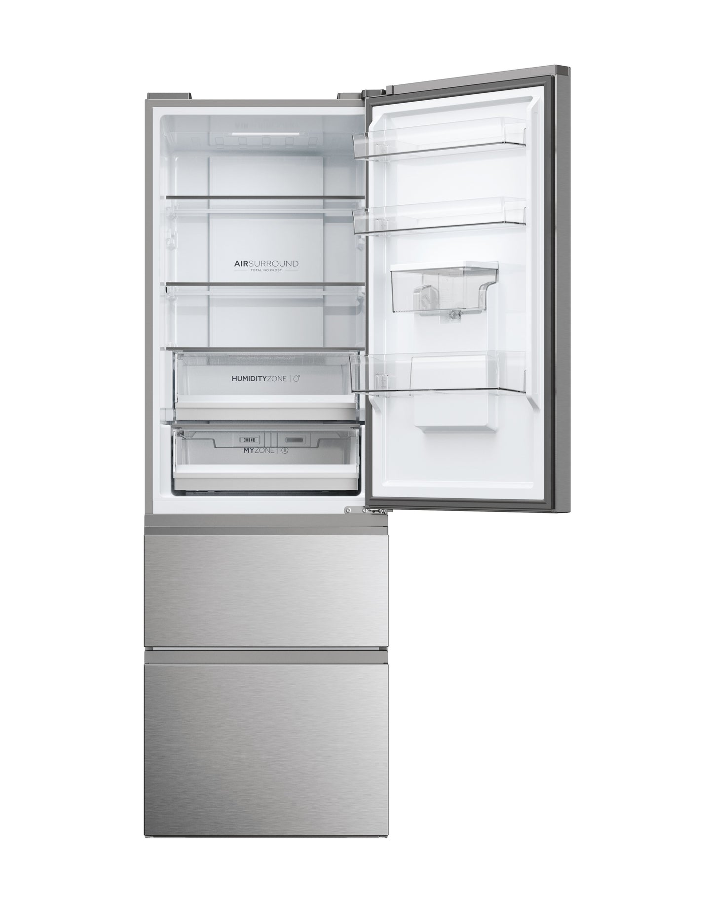 Haier HTW5618EWMG 60/40 Fridge Freezer - Silver