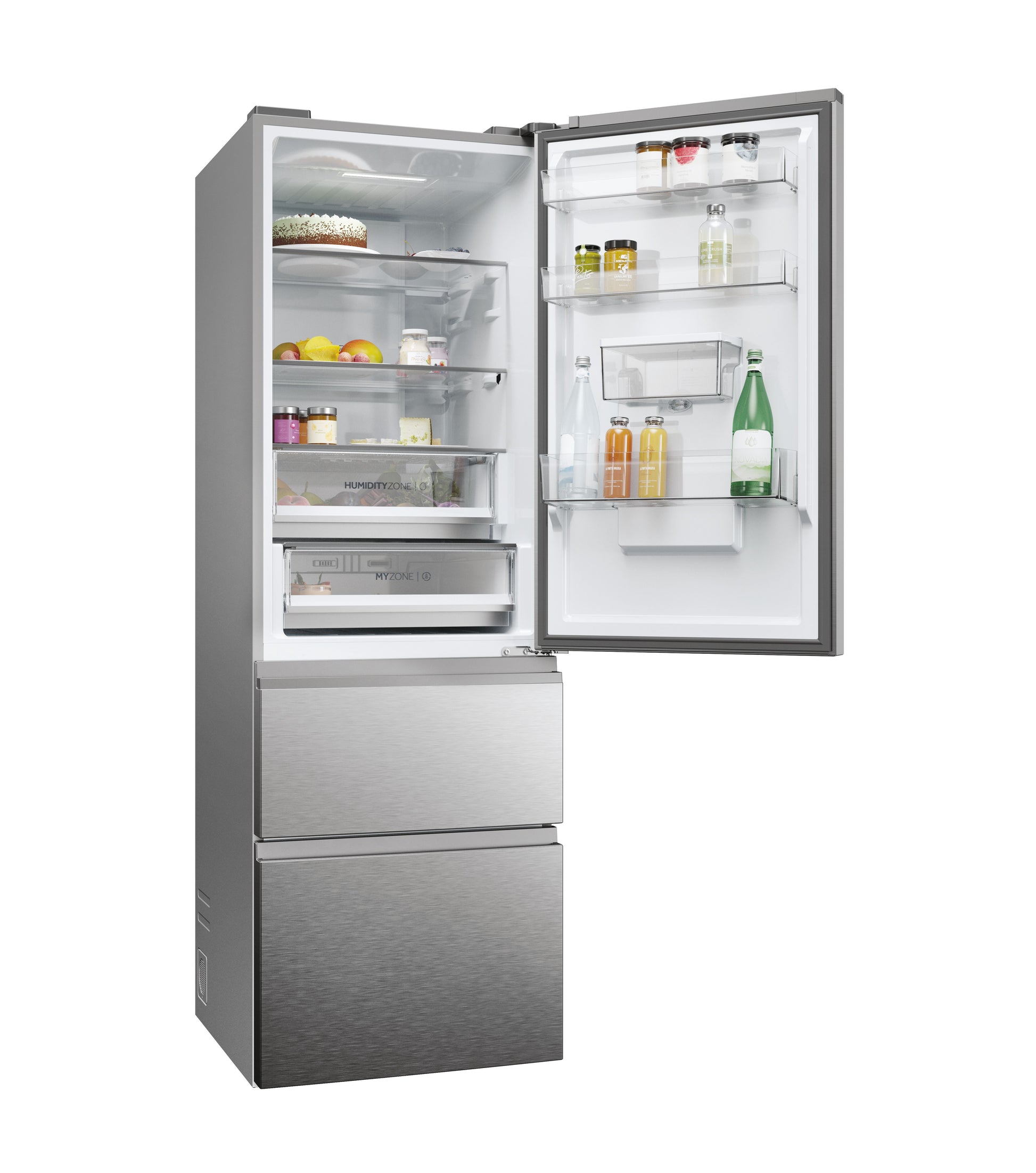 Haier HTW5618EWMG 60/40 Fridge Freezer - Silver