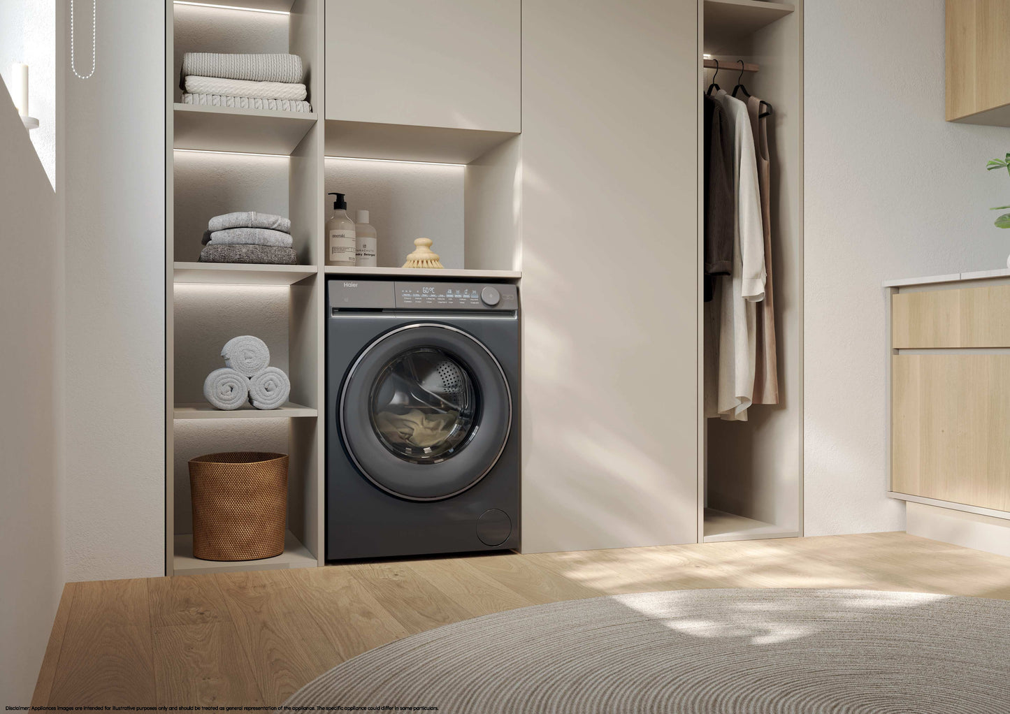 Haier X7 HW100B14367GUUK 10kg 1400 spin WiFi Connected Washing Machine - Graphite