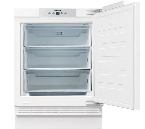 Hisense FUV124D4AWE Integrated Under Counter Freezer with Fixed Door Fixing Kit