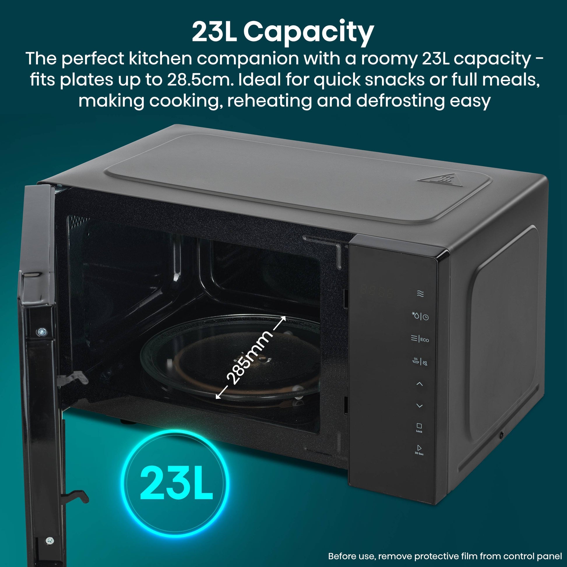 Hisense H23MOBS5H4UK 23 Litres Solo Microwave - Black