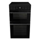 Hisense HDCEC5C10B 50cm Double Oven Electric Cooker with Ceramic Hob - Black