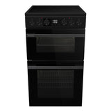 Hisense HDCEC5C10B 50cm Double Oven Electric Cooker with Ceramic Hob - Black