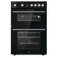 Hisense HDE3211BBUK 60cm Double Oven Electric Cooker with Ceramic Hob - Black