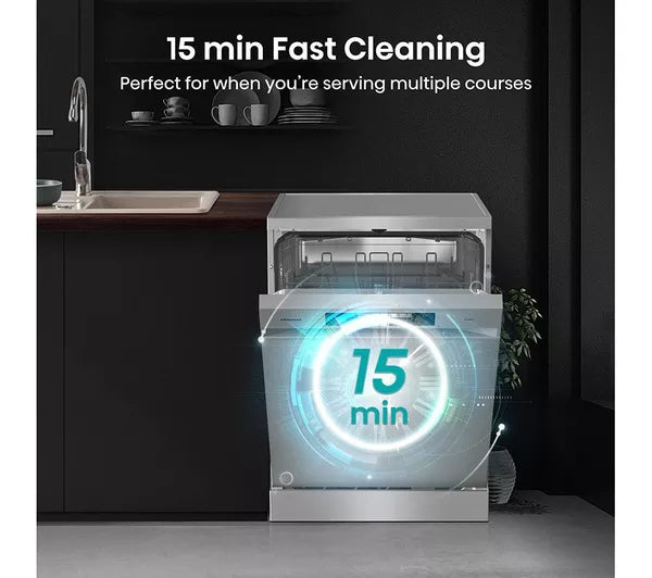 Hisense HS642D90XUK Dishwasher - Stainless Steel - 14 Place Settings