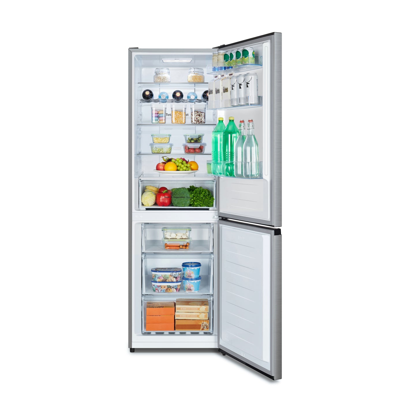 Hisense RB395N4BCE 60/40 Total No Frost Fridge Freezer - Stainless Steel