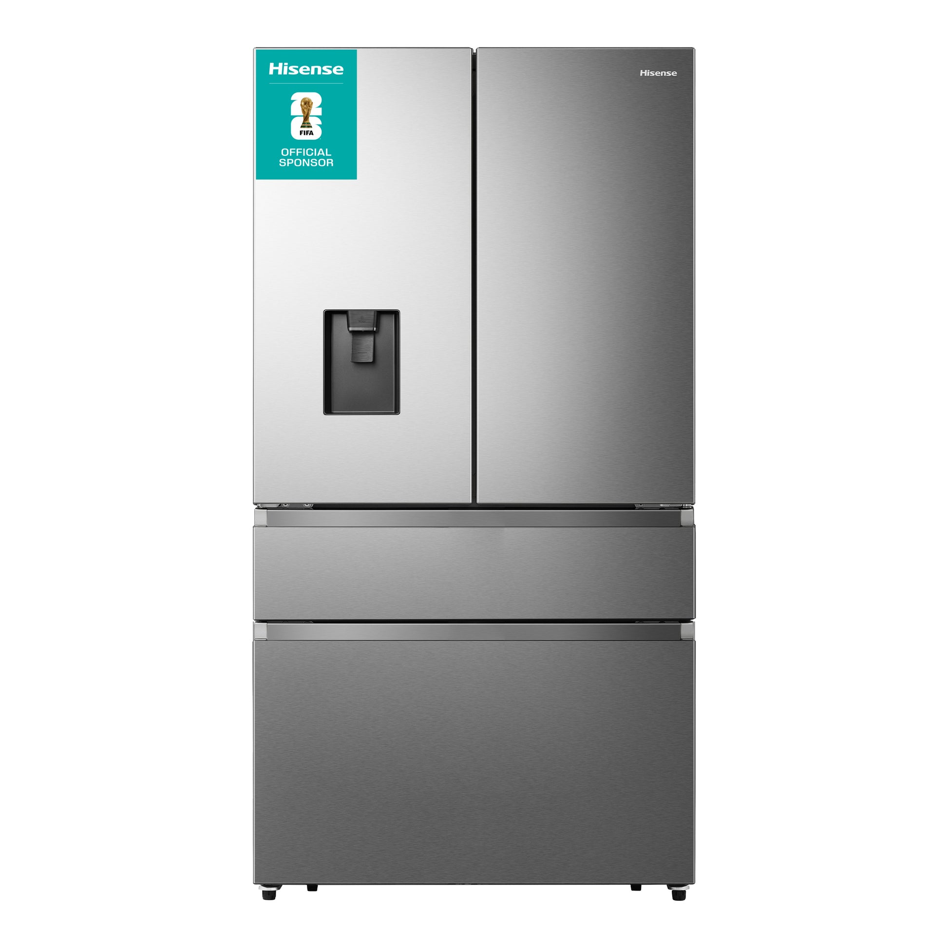 Hisense RF749N4SWSE 91.4cm 50/50 Frost Free American Fridge Freezer - Stainless Steel
