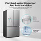 Hisense RF815N4SESE Total No Frost Plumbed American Fridge Freezer - Silver