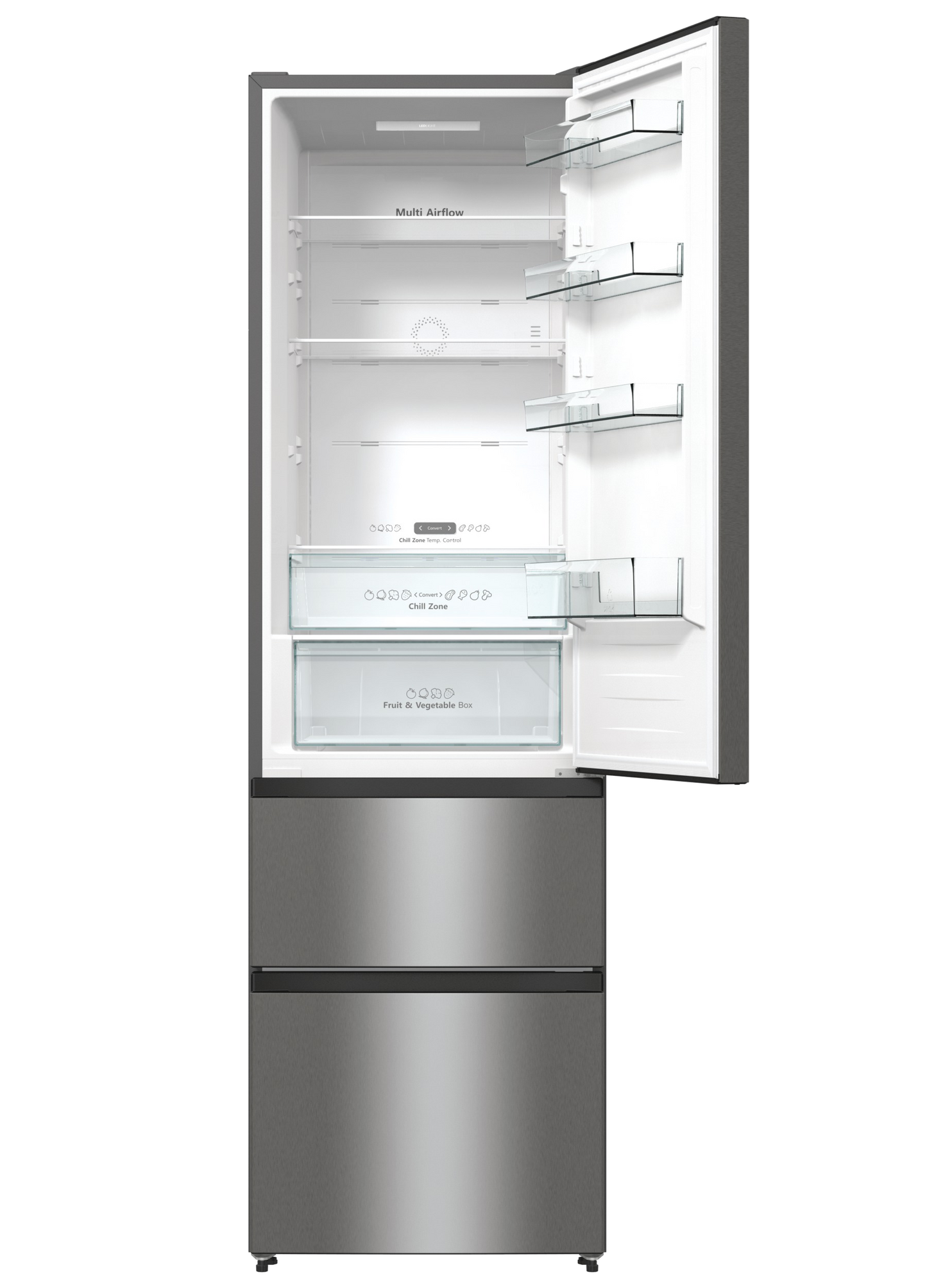 Hisense RM469N4ACDUK 60cm 60/40  Frost Free Fridge Freezer - Stainless Steel