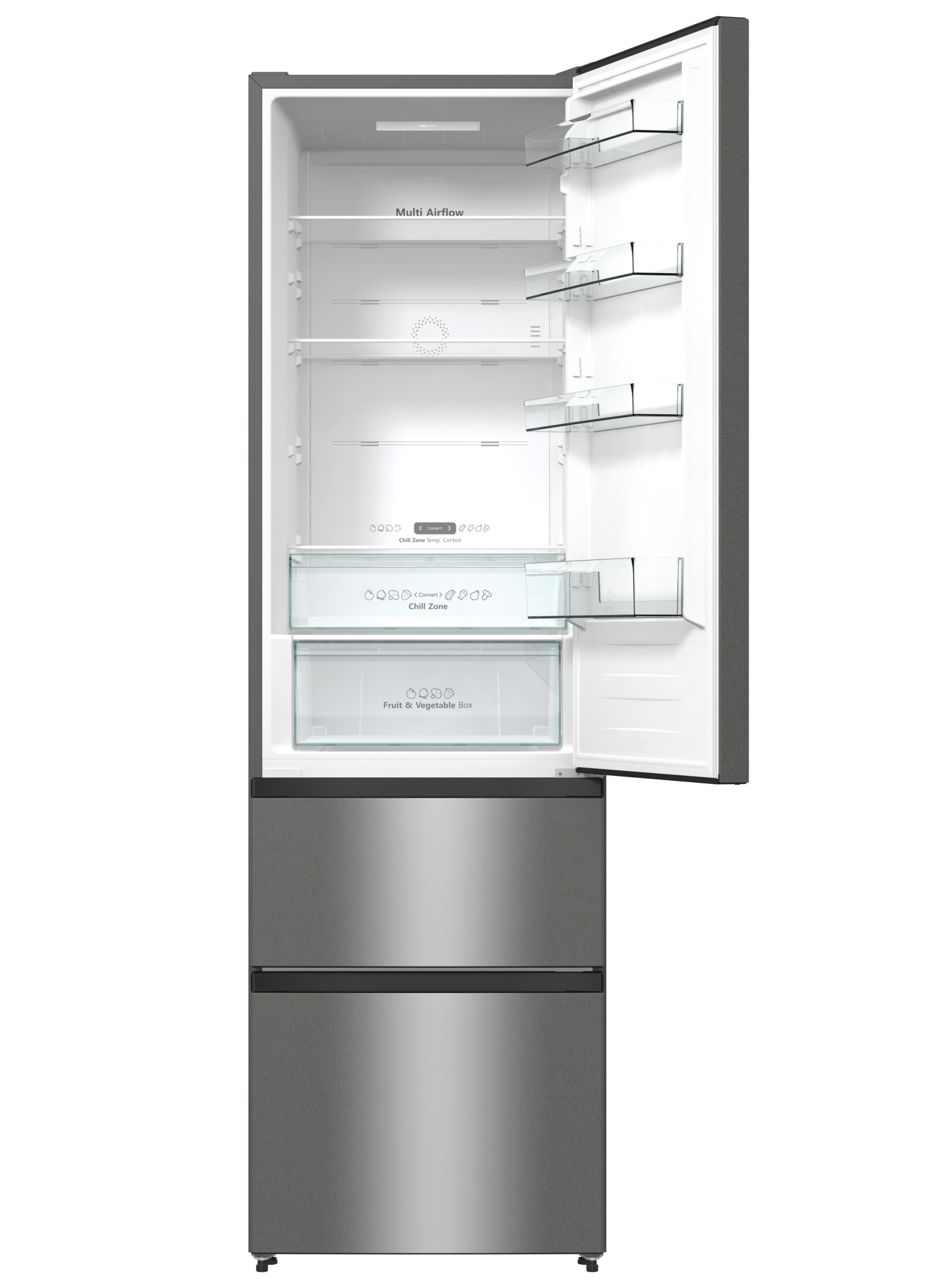 Hisense RM469N4ACDUK 60cm 60/40  Frost Free Fridge Freezer - Stainless Steel