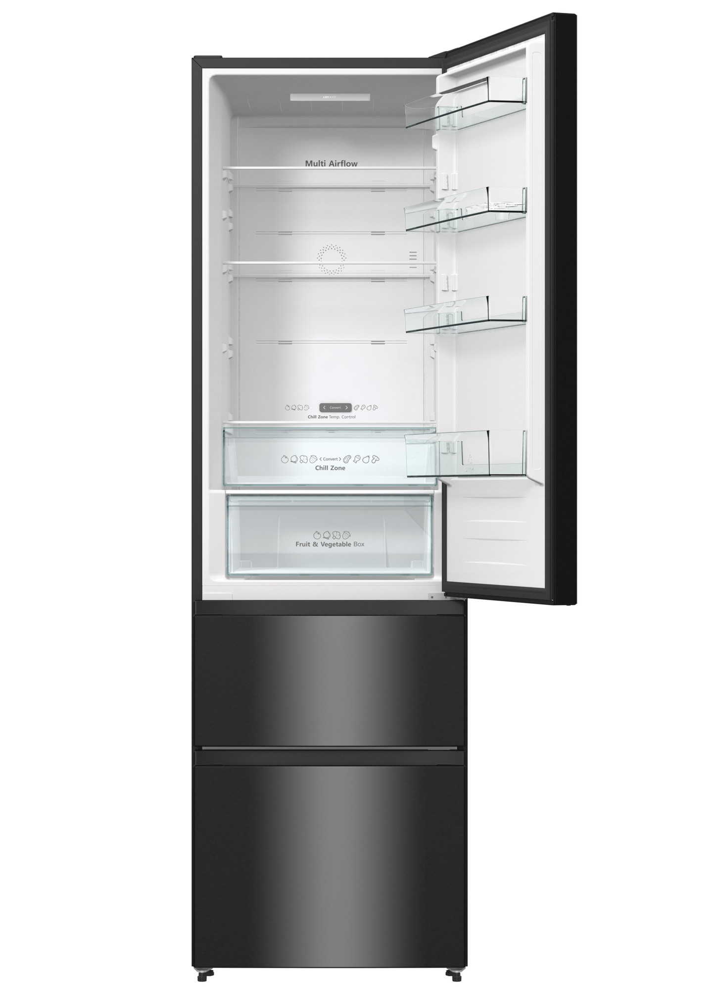 Hisense RM469N4AFDUK 60cm 60/40 Frost Free Fridge Freezer - Black