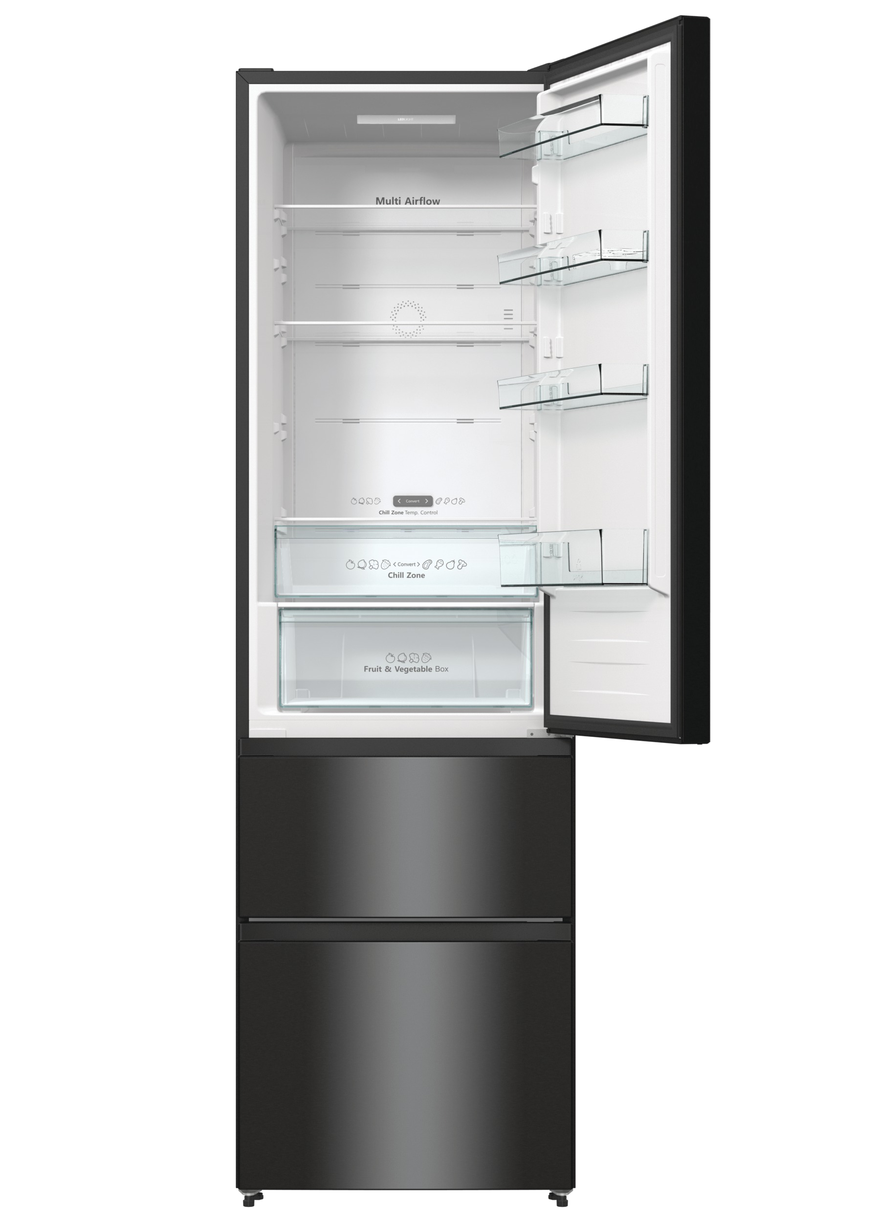 Hisense RM469N4AFDUK 60cm 60/40 Frost Free Fridge Freezer - Black