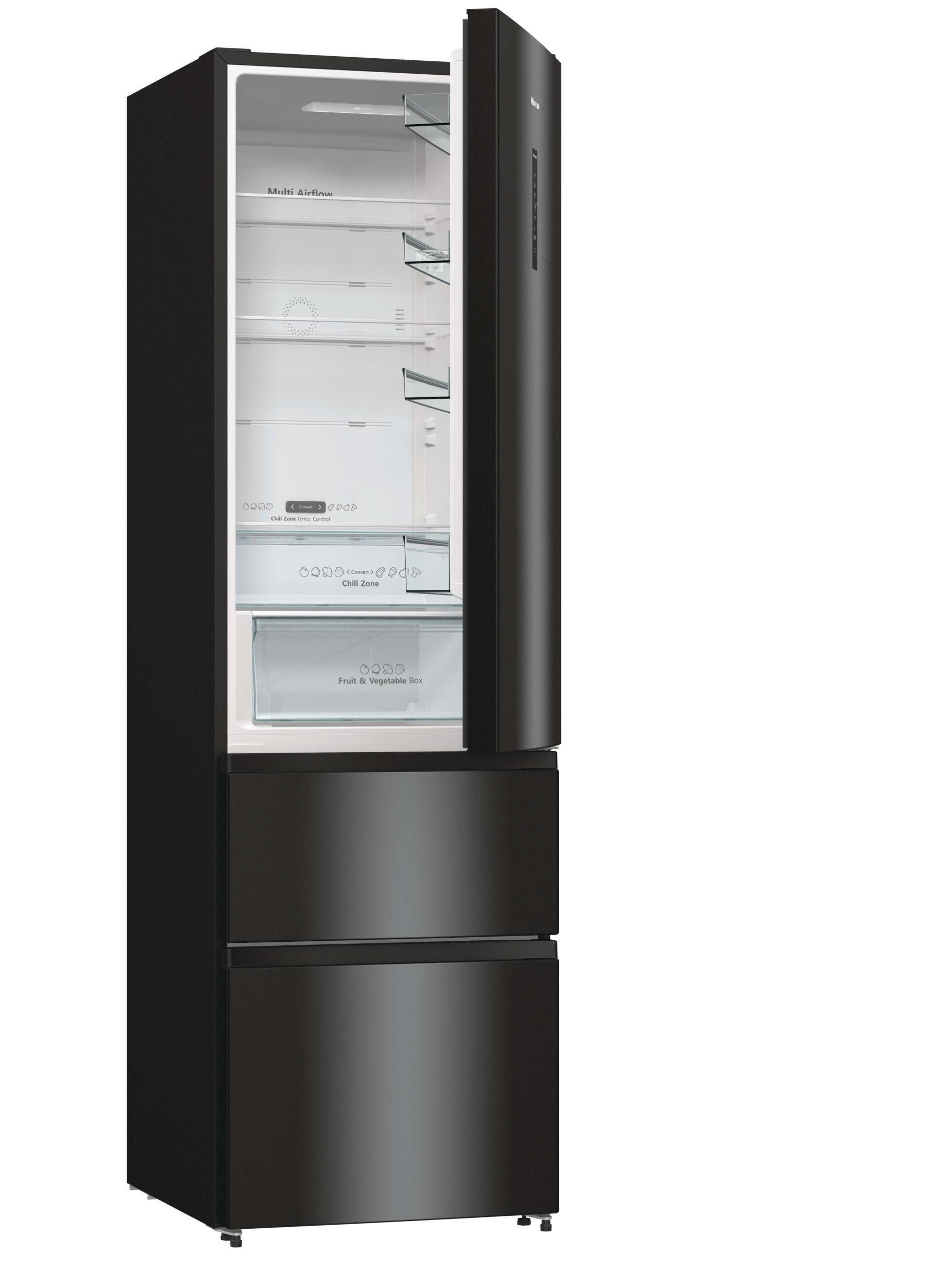 Hisense RM469N4AFDUK 60cm 60/40 Frost Free Fridge Freezer - Black