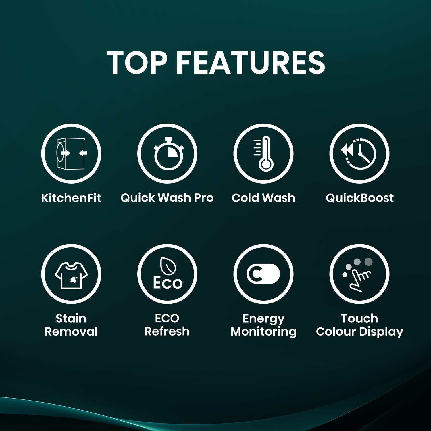 Hisense WF5I9043BWFS 9kg 1400 Spin  Washing Machine - White