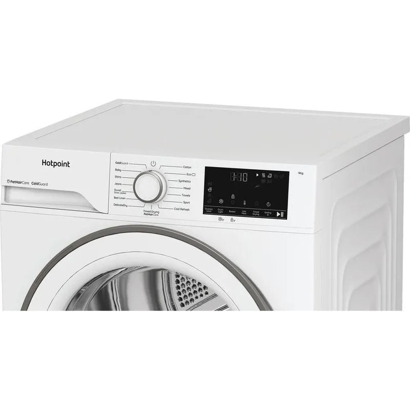 Hotpoint CHD93MWWSUK 9kg Heat Pump Tumble Dryer with Pet Hair Care - White