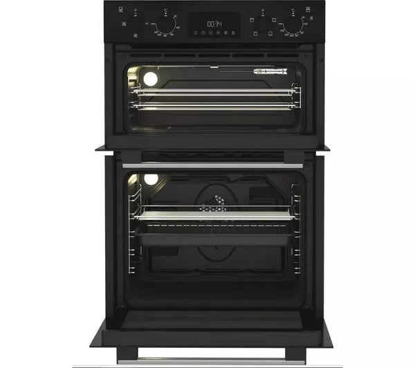 Hotpoint DIH 10D B 59.4cm Built In Electric Fan Double Oven - Black
