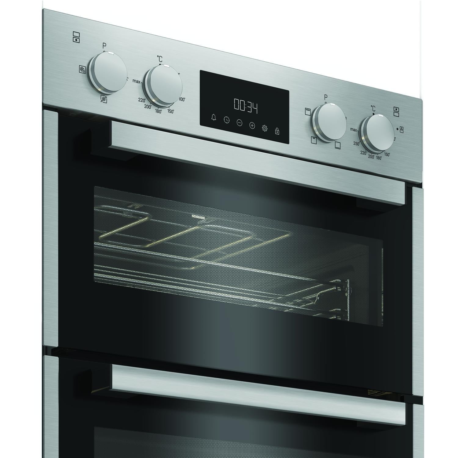 Hotpoint DIH10DIX 59.4cm Built In Electric Double Oven - Silver