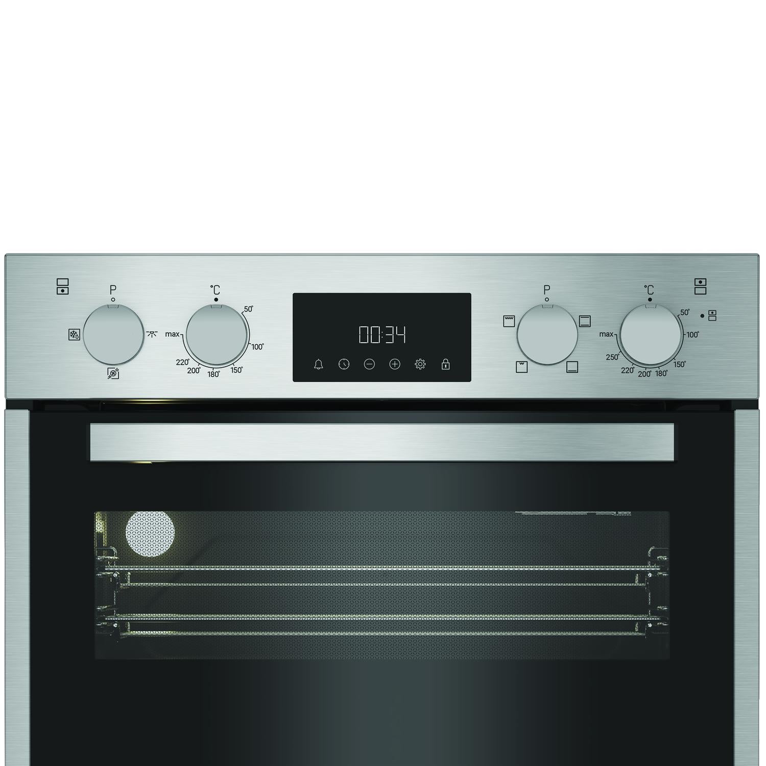 Hotpoint DIH10DIX 59.4cm Built In Electric Double Oven - Silver