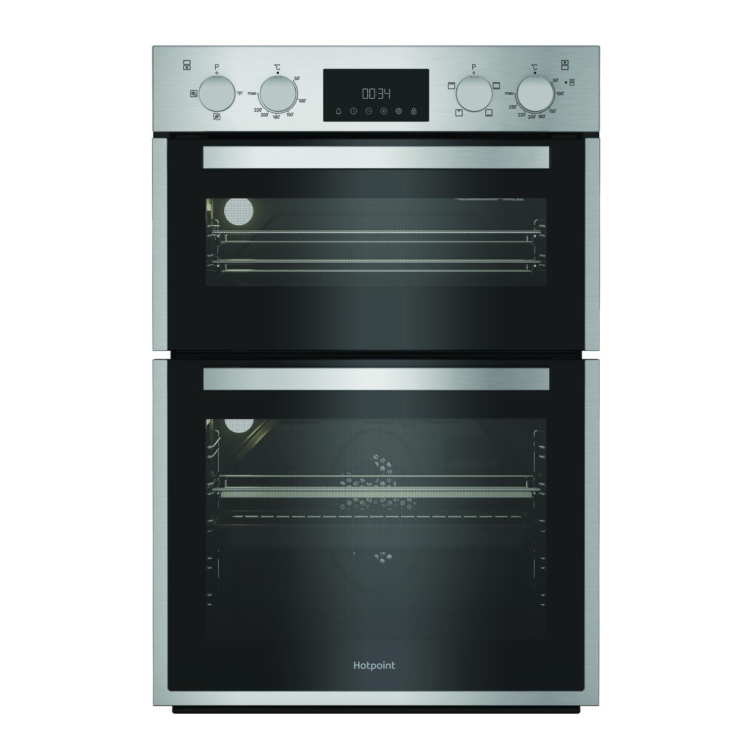 Hotpoint DIH10DIX 59.4cm Built In Electric Double Oven - Silver