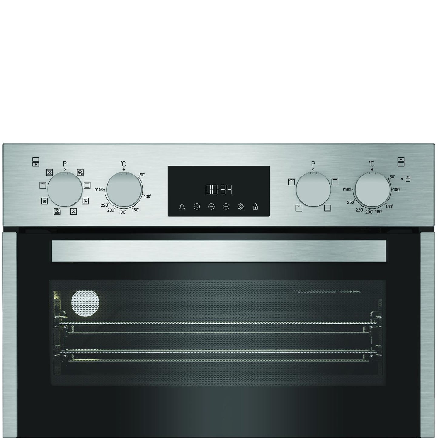 Hotpoint DIH82DIX 59.4cm Built In Electric Double Oven - Stainless Steel