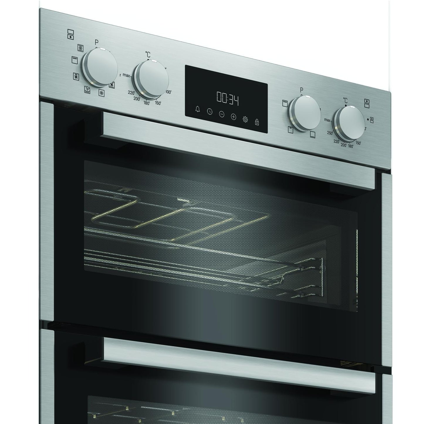Hotpoint DIH82DIX 59.4cm Built In Electric Double Oven - Stainless Steel