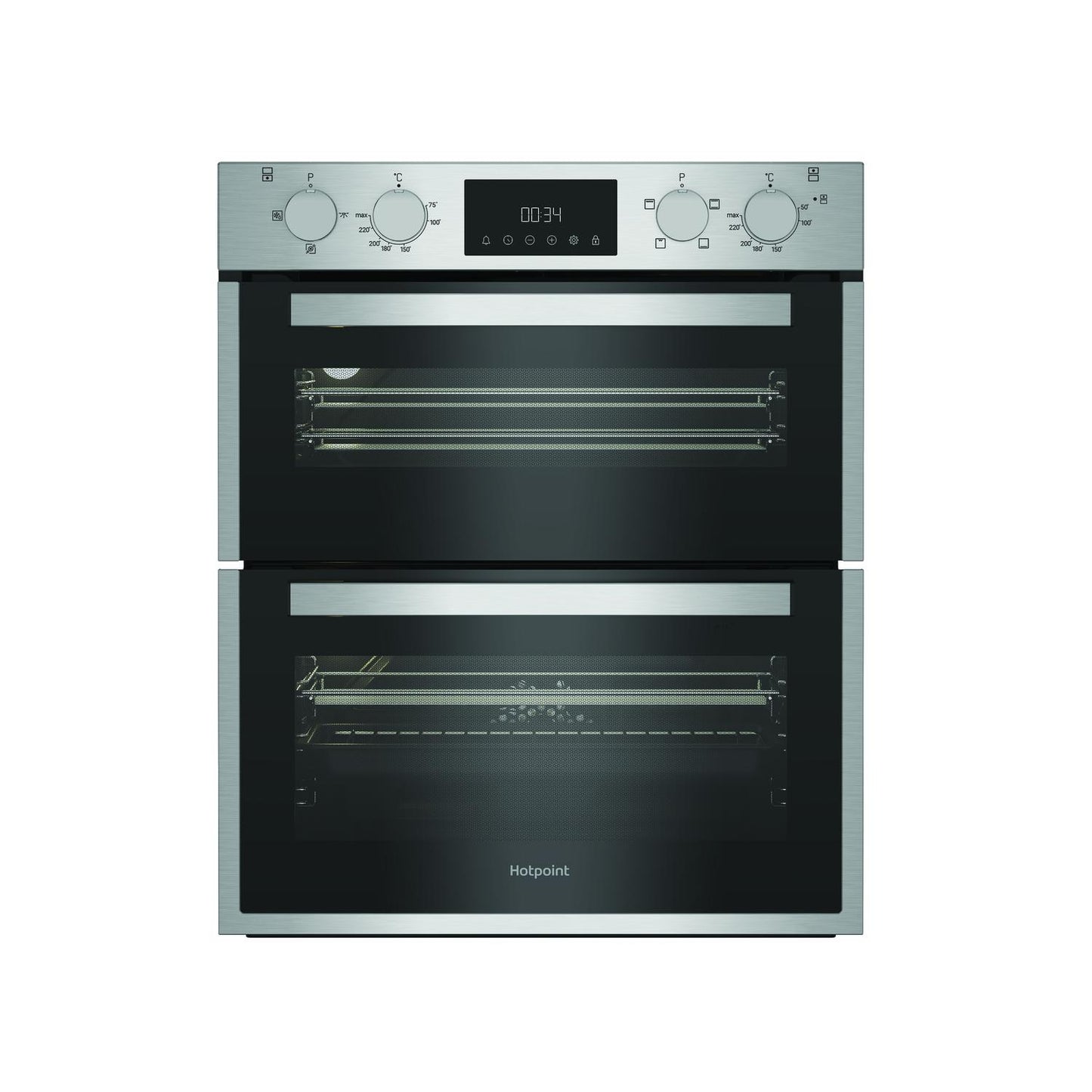 Hotpoint DUH10DIX 59.4cm Built In Electric Double Oven - Stainless Steel