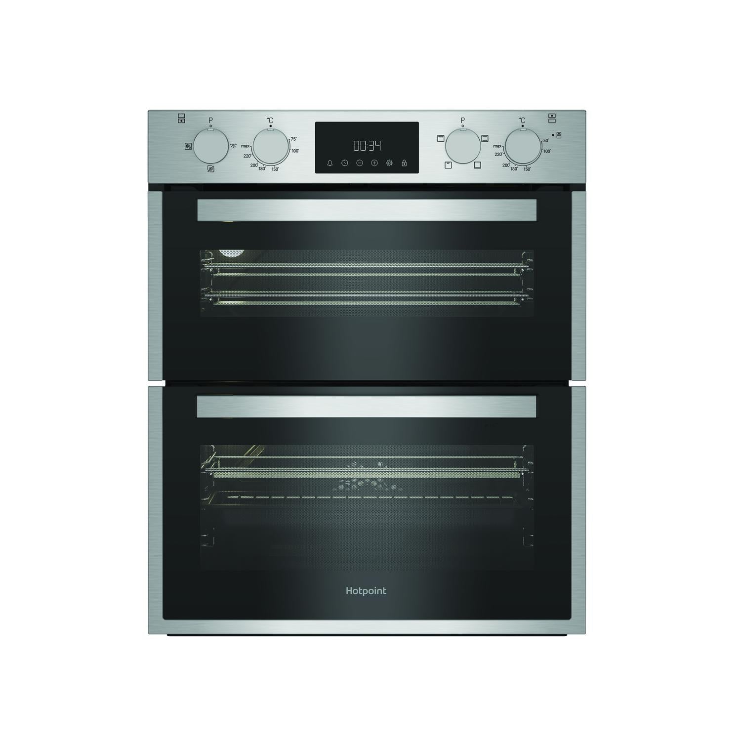 Hotpoint DUH10DIX 59.4cm Built In Electric Double Oven - Stainless Steel