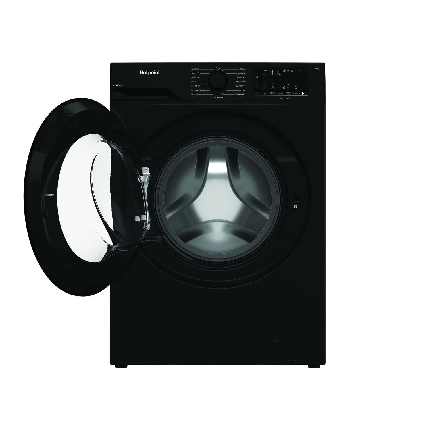 Hotpoint H 101B ANTI STAIN UK 10kg 1400 Spin Washing Machine - Black