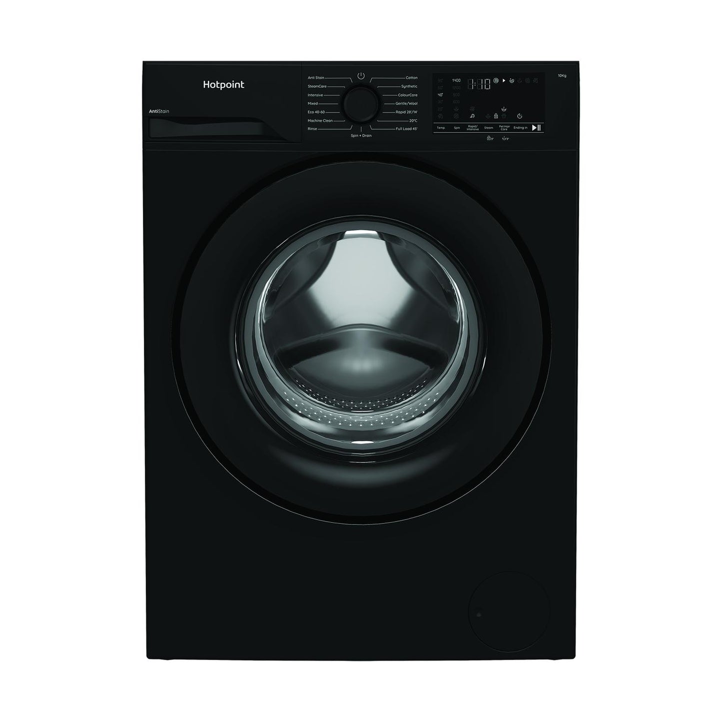 Hotpoint H 101B ANTI STAIN UK 10kg 1400 Spin Washing Machine - Black