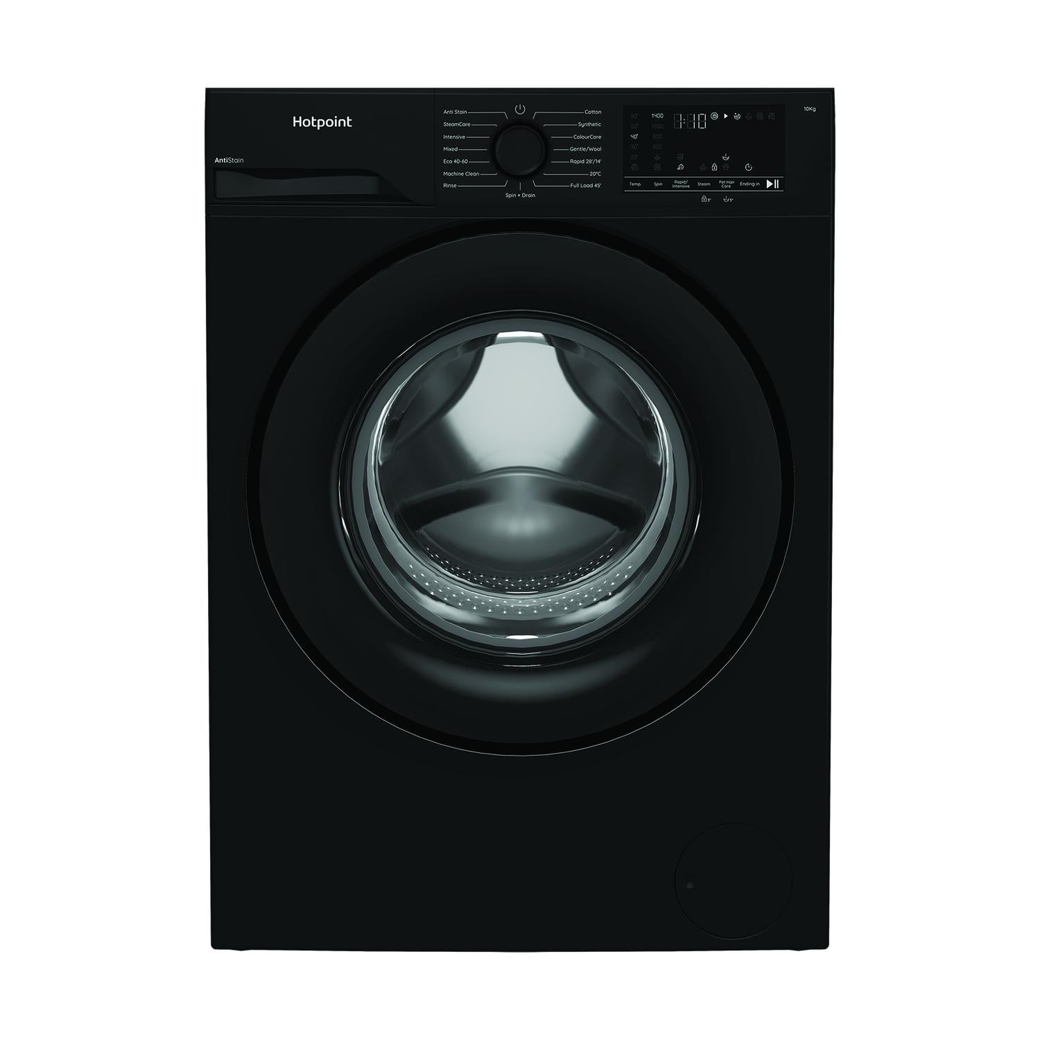 Hotpoint H 101B ANTI STAIN UK 10kg 1400 Spin Washing Machine - Black