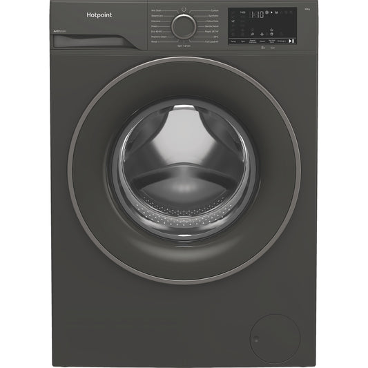 Hotpoint H101GANTISTAIN 10kg 1400 Spin Washing Machine with PetHairCare - Graphite