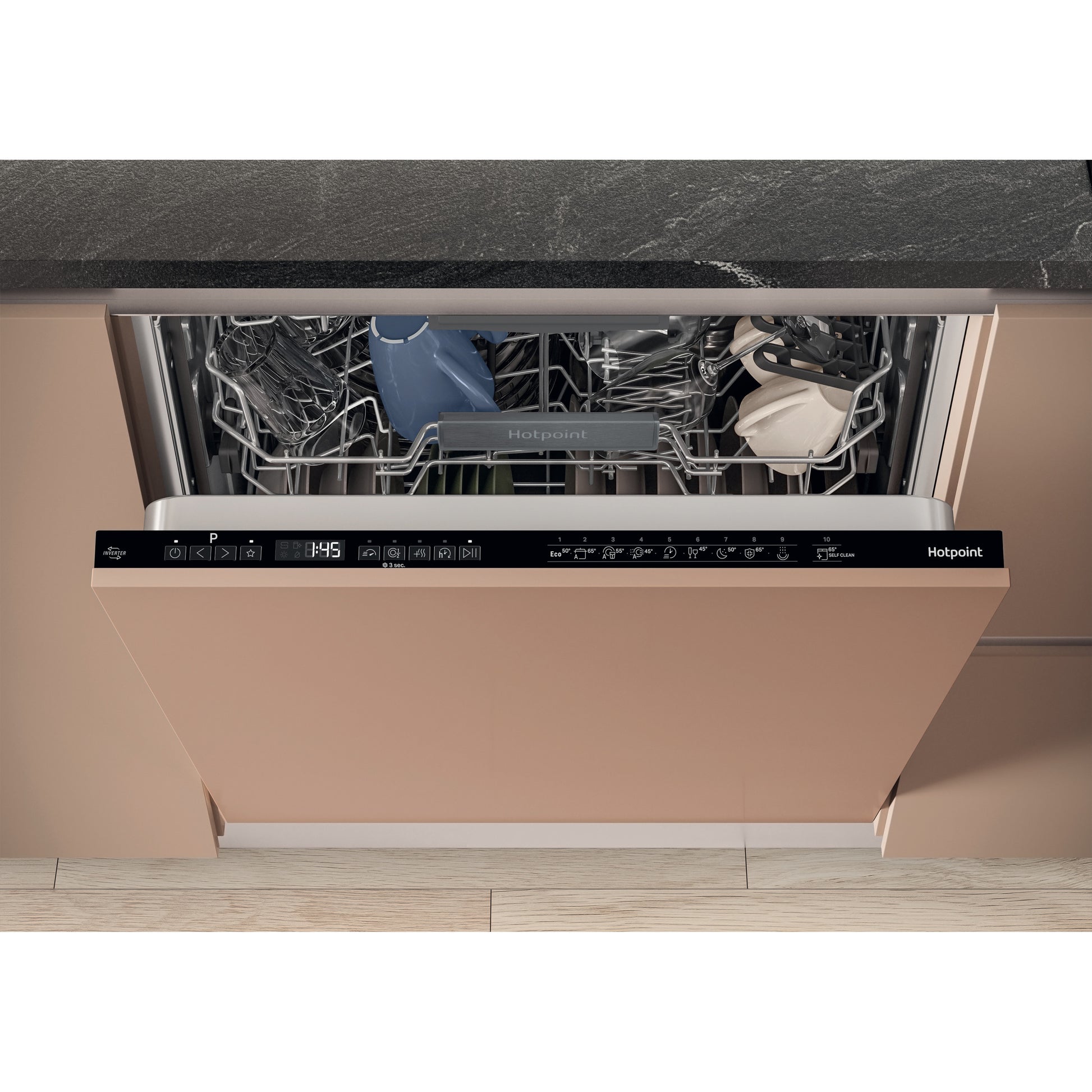 Hotpoint Maxi Space H7IC16M6 UK Integrated Dishwasher with Third Rack - 16 Place Settings