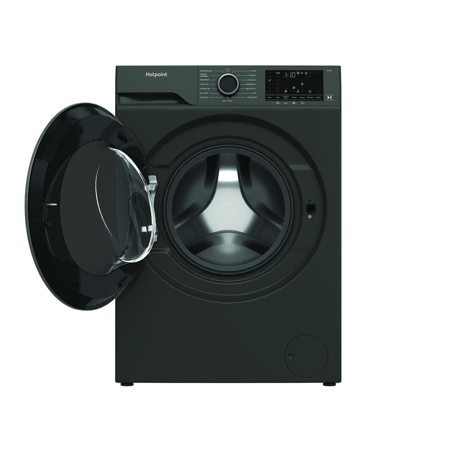 Hotpoint HBD8680GANTISTAINUK 8kg 1400 Spin Washing Machine - Graphite