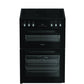 Hotpoint HDE6VDC2B1 60cm Double Oven Electric Cooker with Ceramic Hob - Black