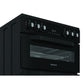 Hotpoint HDE6VDCASB1 50cm Double Oven Electric Cooker with Ceramic Hob - Black