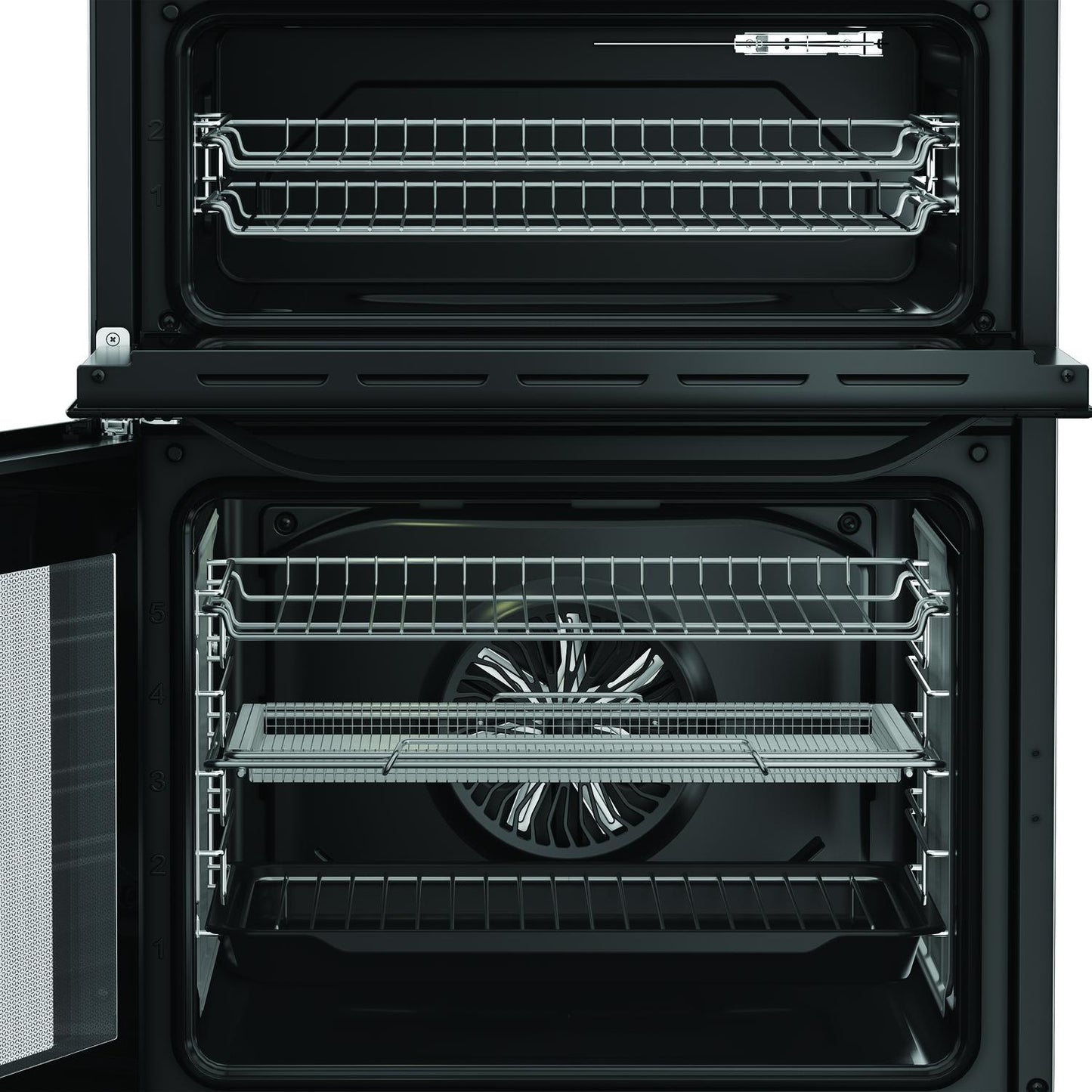 Hotpoint HDE6VDCASB1 50cm Double Oven Electric Cooker with Ceramic Hob - Black
