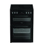 Hotpoint HDE6VDCASB1 50cm Double Oven Electric Cooker with Ceramic Hob - Black