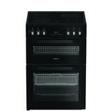 Hotpoint HDE6VDCASB1 50cm Double Oven Electric Cooker with Ceramic Hob - Black