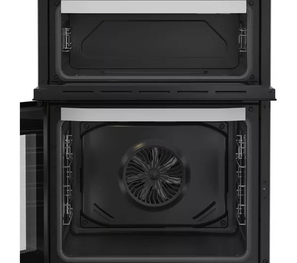 Hotpoint HDE6VDW 60cm Double Electric Ceramic Cooker - White