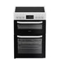 Hotpoint HDE6VDW 60cm Double Electric Ceramic Cooker - White