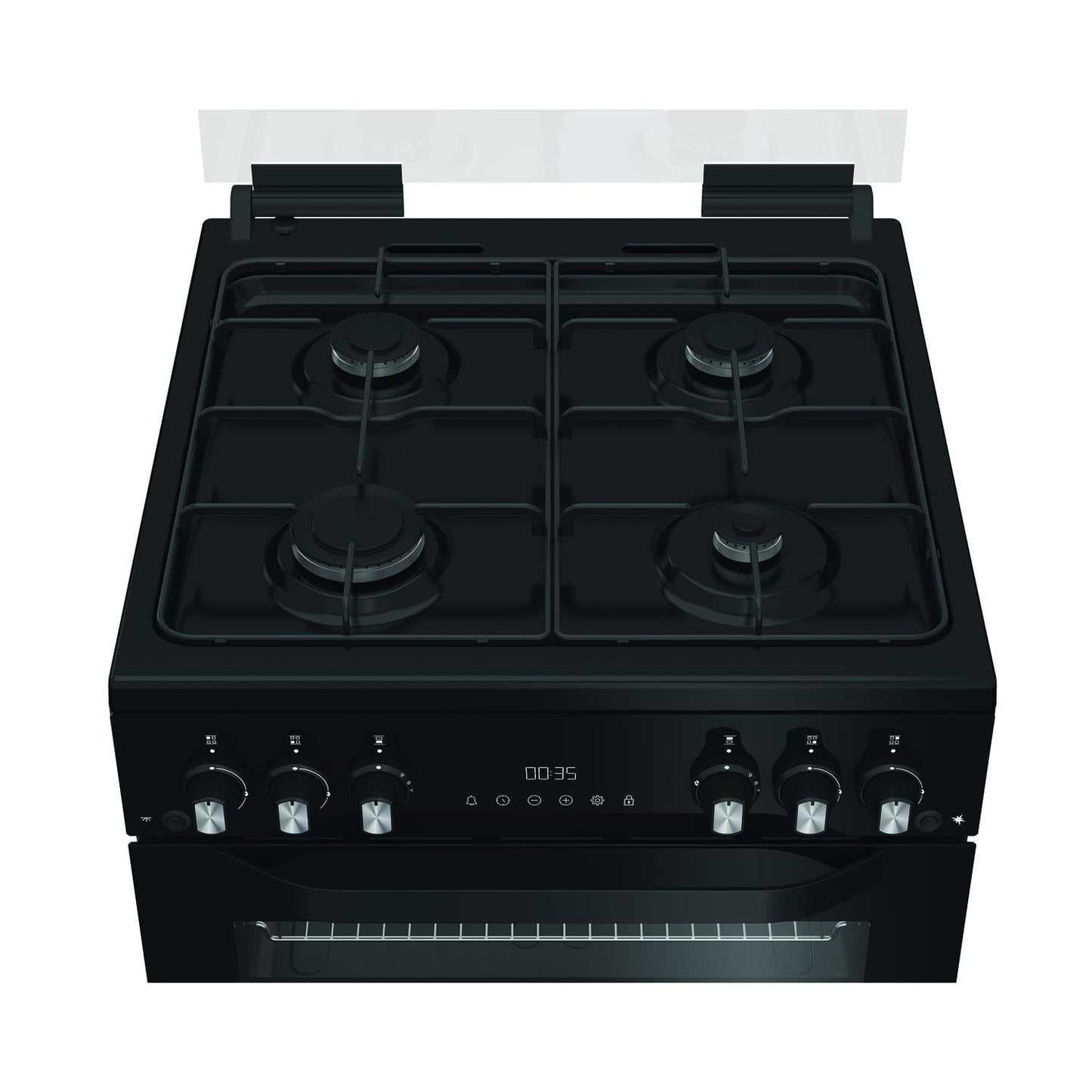 Hotpoint HDG6GDCB1 60cm Double Oven Gas Cooker with Gas Hob - Black