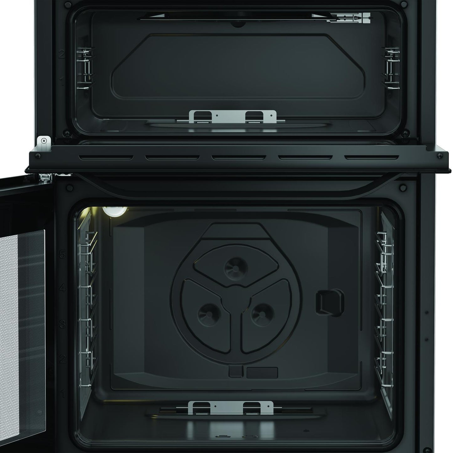 Hotpoint HDG6GDCB1 60cm Double Oven Gas Cooker with Gas Hob - Black