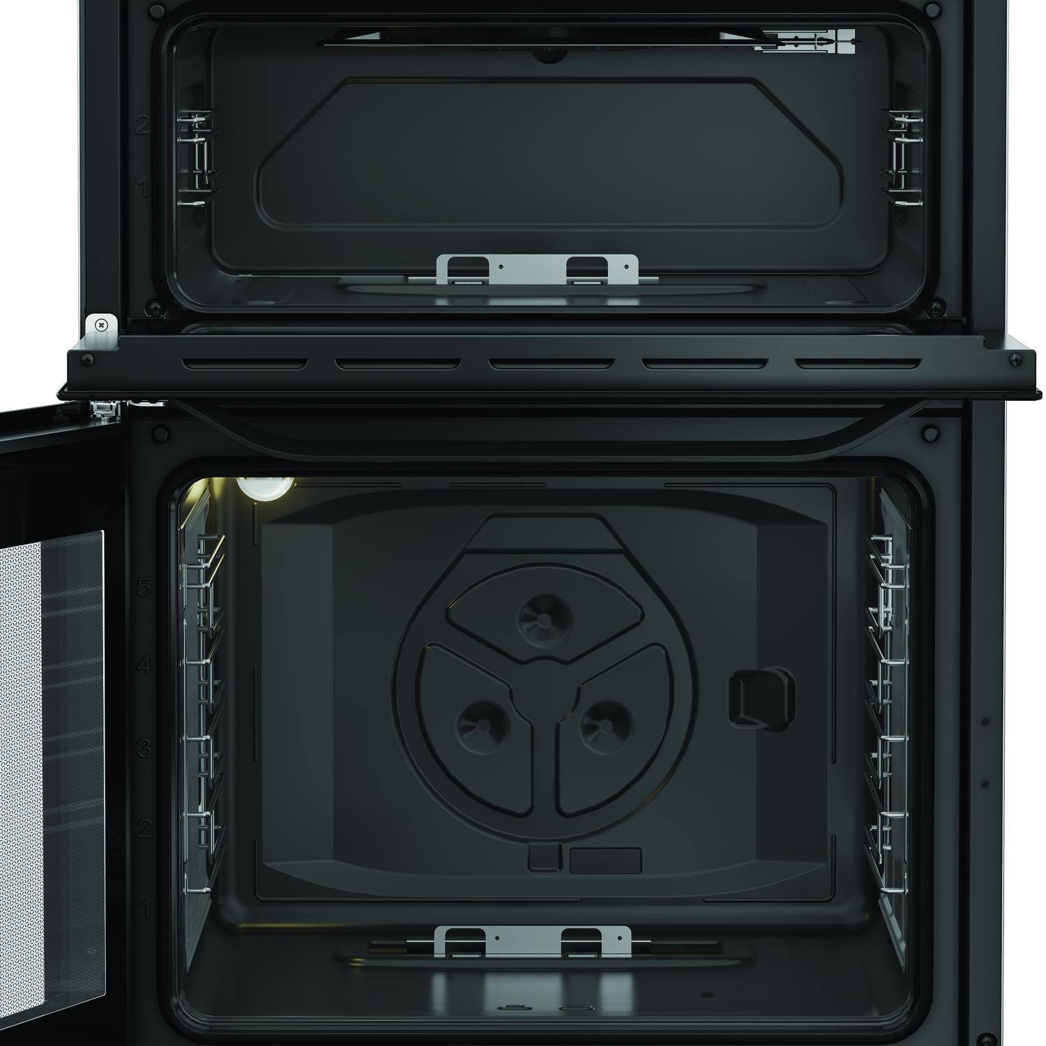 Hotpoint HDG6GDCB1 60cm Double Oven Gas Cooker with Gas Hob - Black