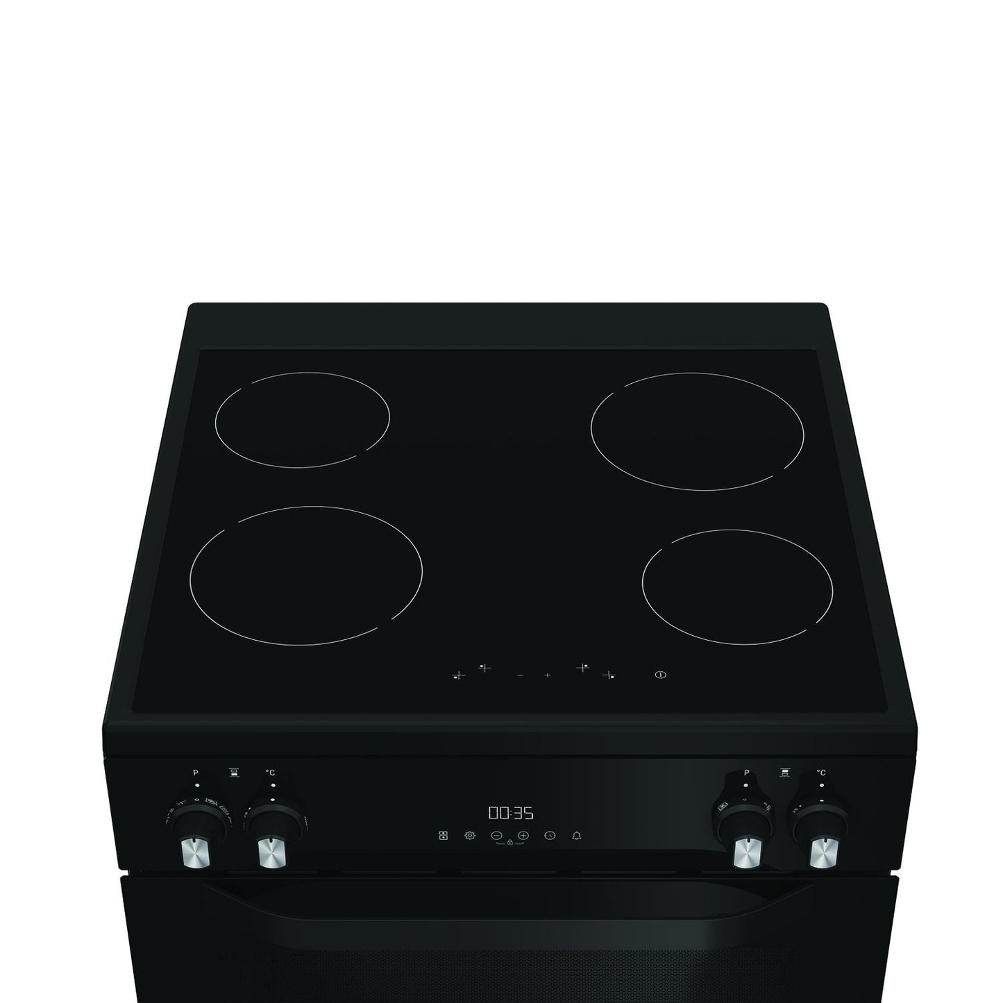 Hotpoint HDME6VDC2AB 60cm Double Oven Electric Cooker with Ceramic Hob - Black