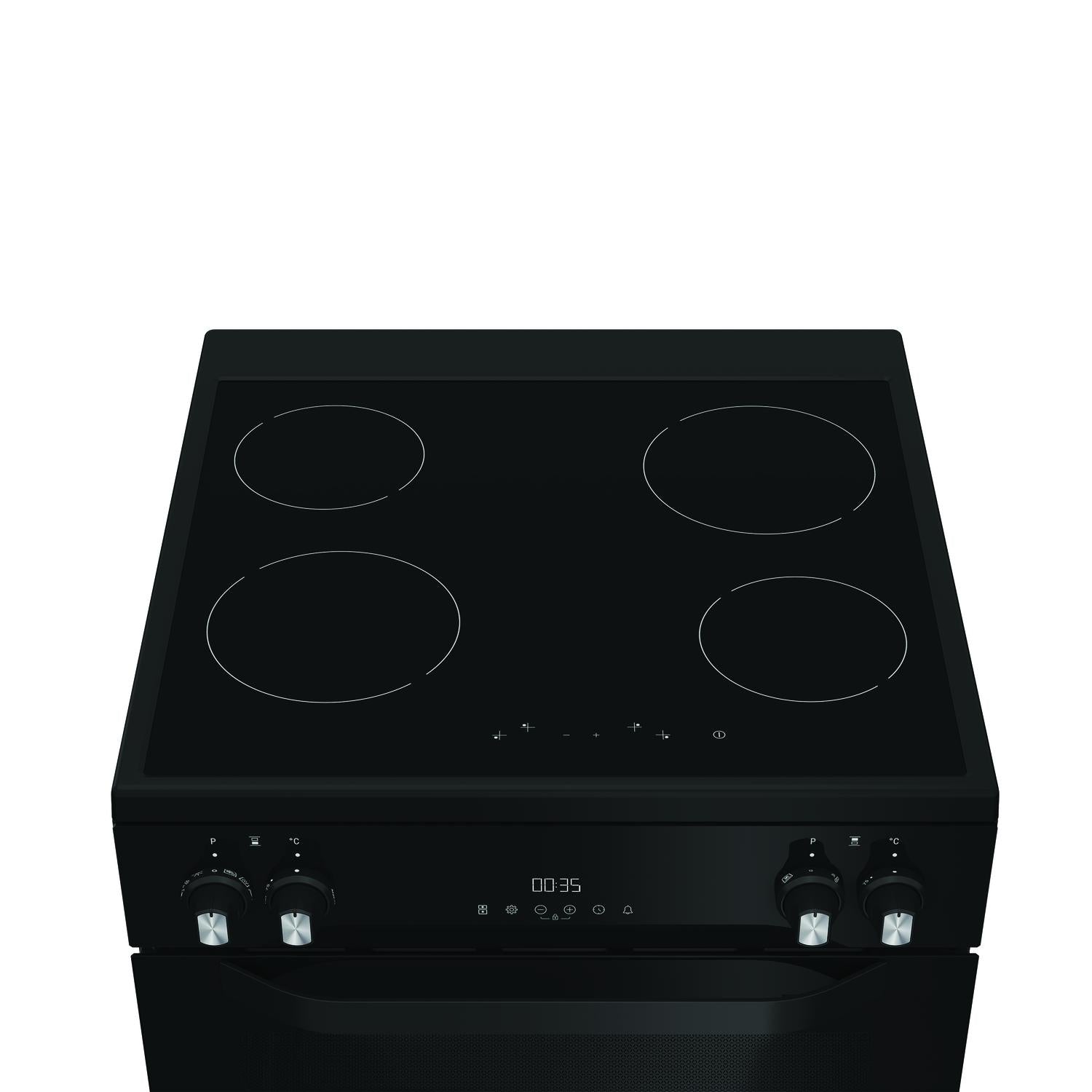 Hotpoint HDME6VDC2AB 60cm Double Oven Electric Cooker with Ceramic Hob - Black