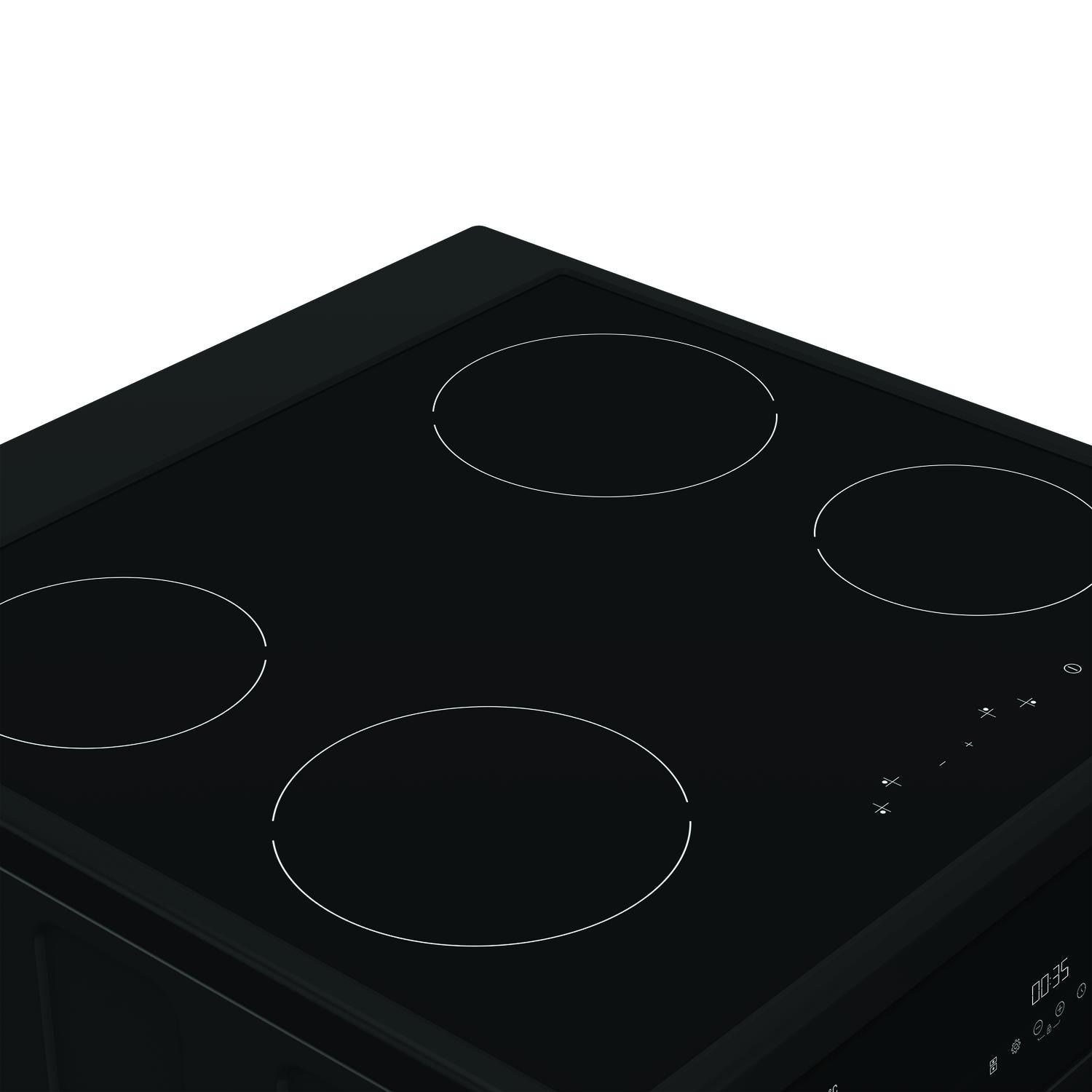 Hotpoint HDME6VDC2AB 60cm Double Oven Electric Cooker with Ceramic Hob - Black