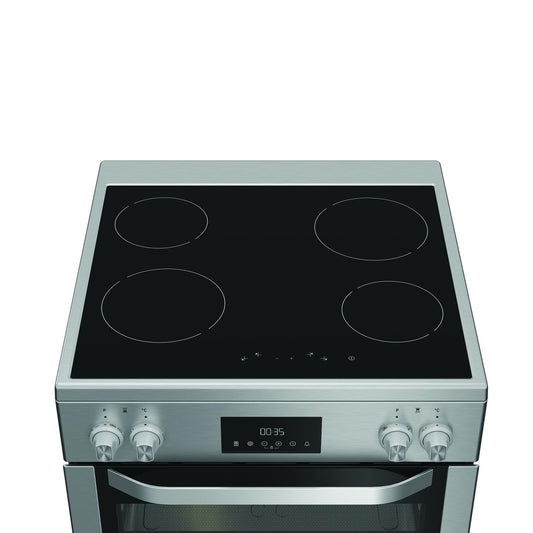 Hotpoint HDME6VDC2AX 60cm Double Oven Electric Cooker with Ceramic Hob - Stainless Steel